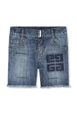 shorts in cotone blu GIVENCHY KIDS | H30223Z03